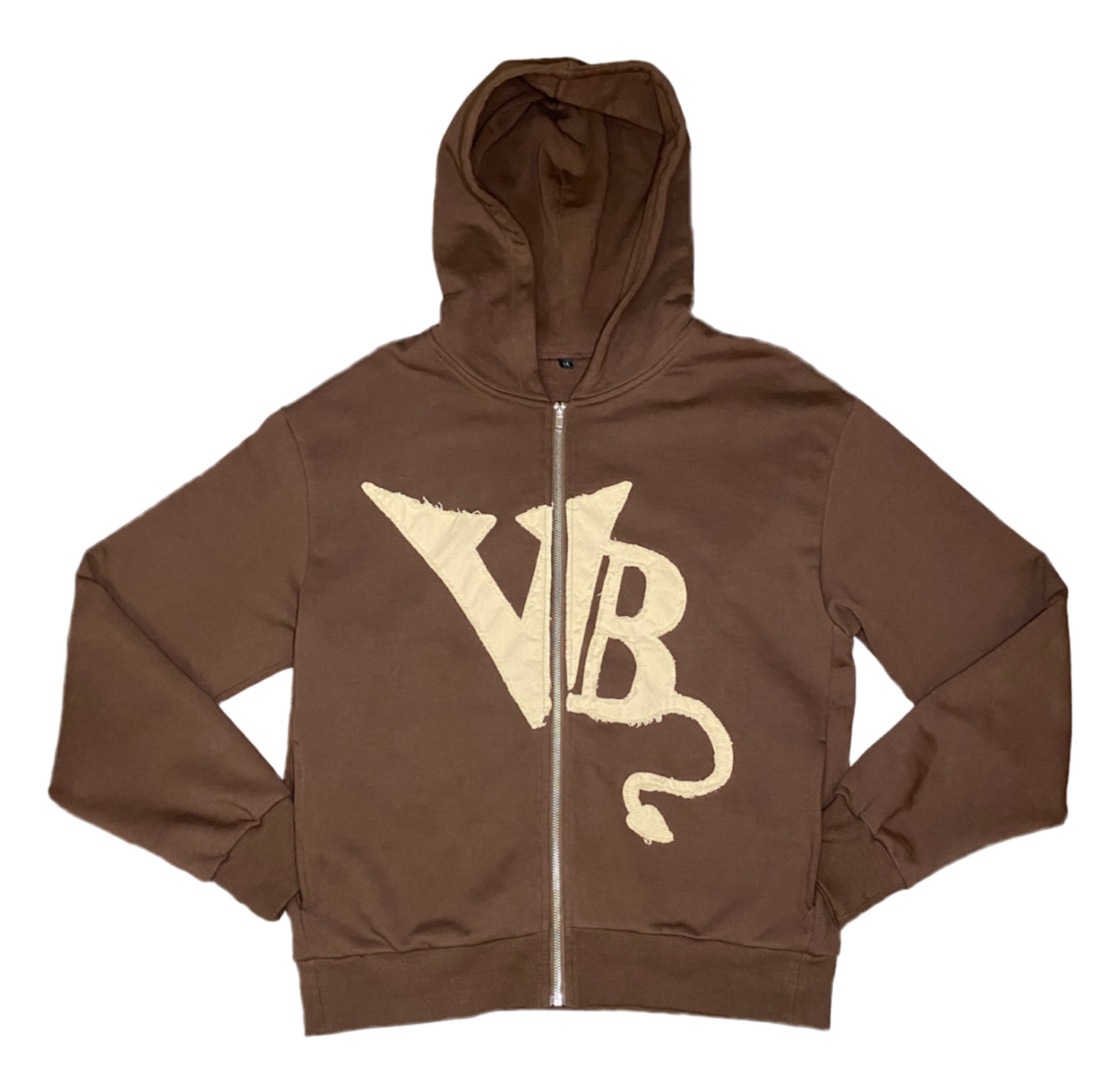 Zip Up-Brown/Cream