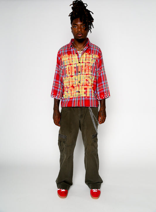 Red Voguish Society Flannel