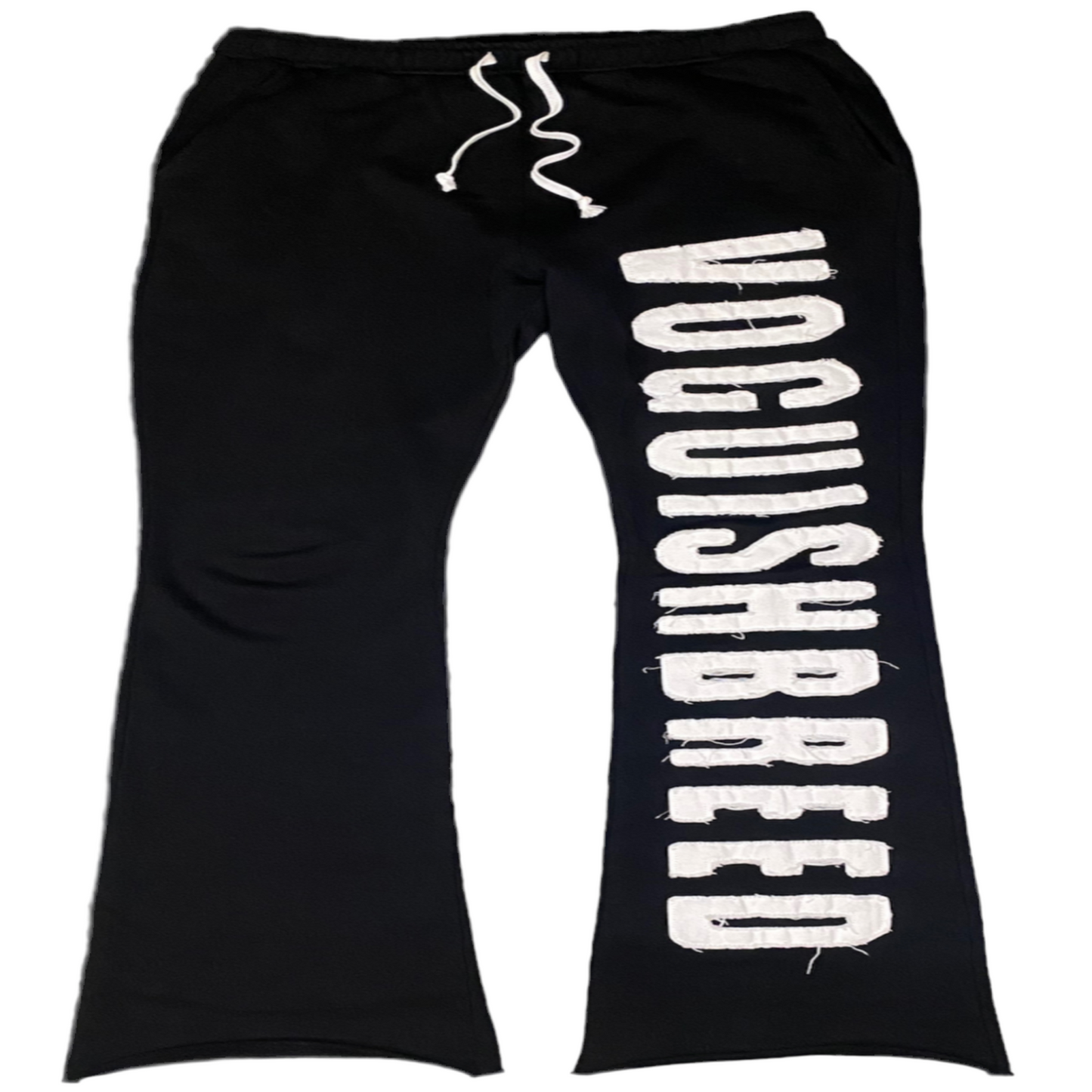 Flared Sweats-Black/White