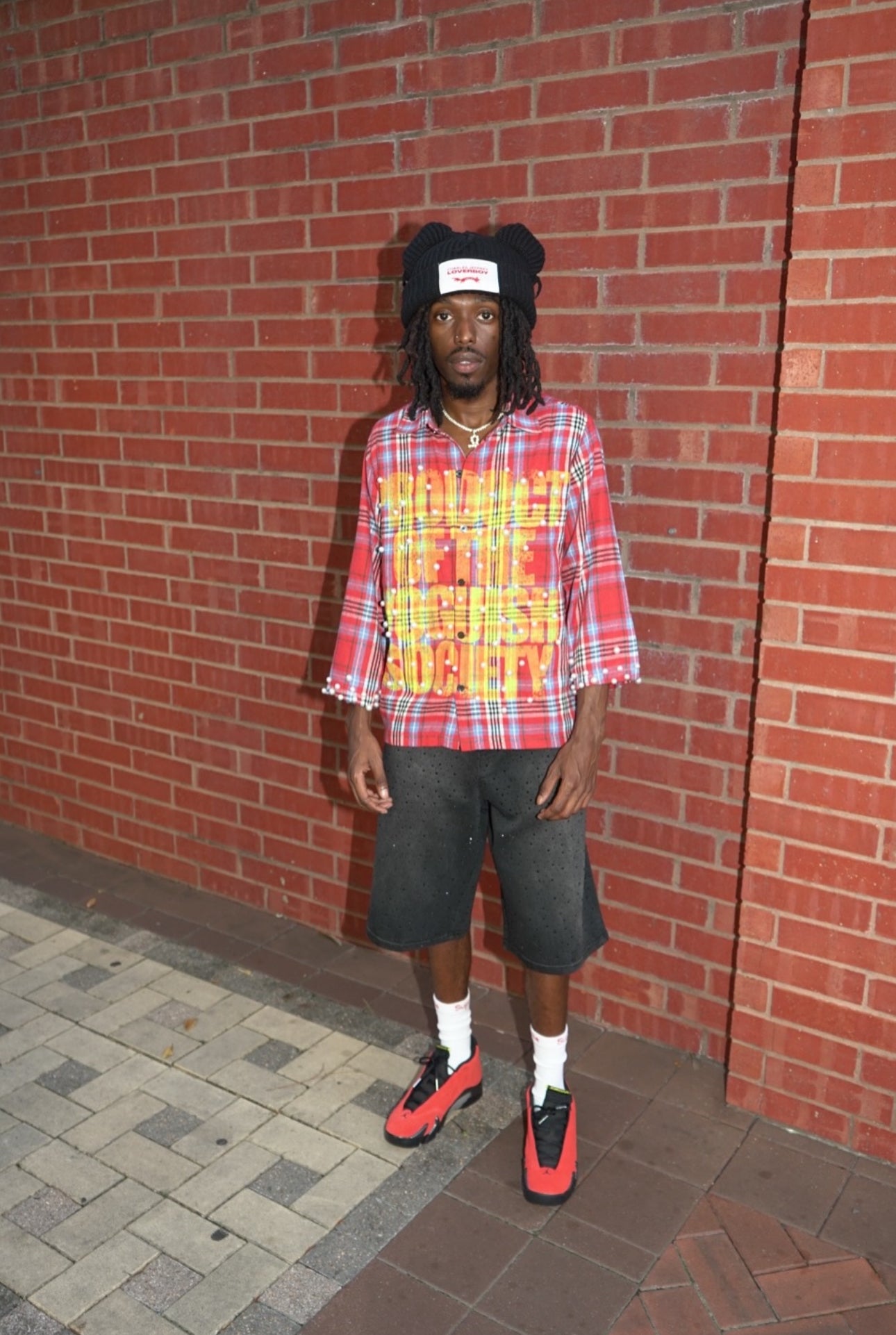 Red Voguish Society Flannel