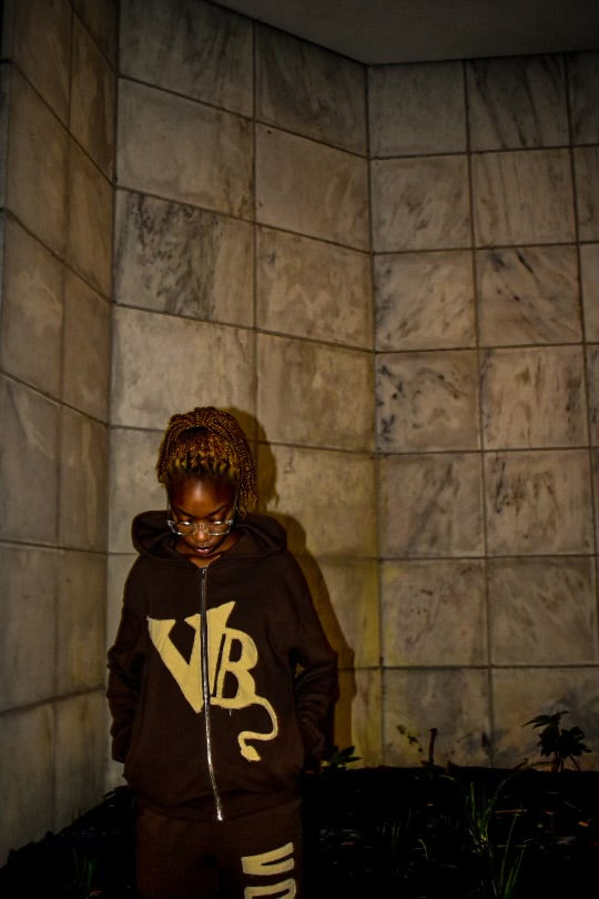 Zip Up-Brown/Cream