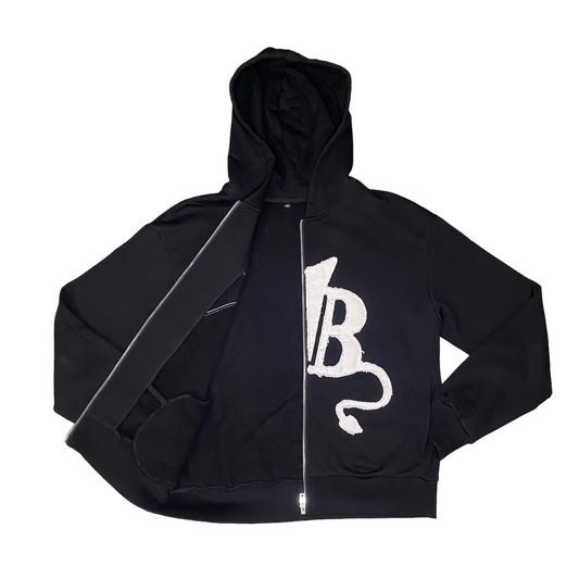 Zip Up-Black/White