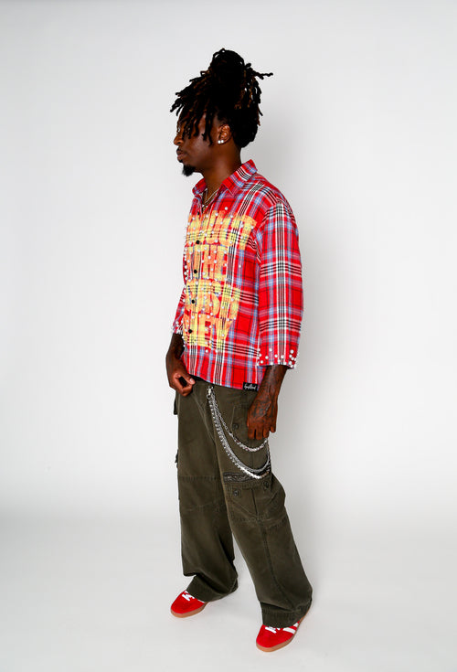Red Voguish Society Flannel