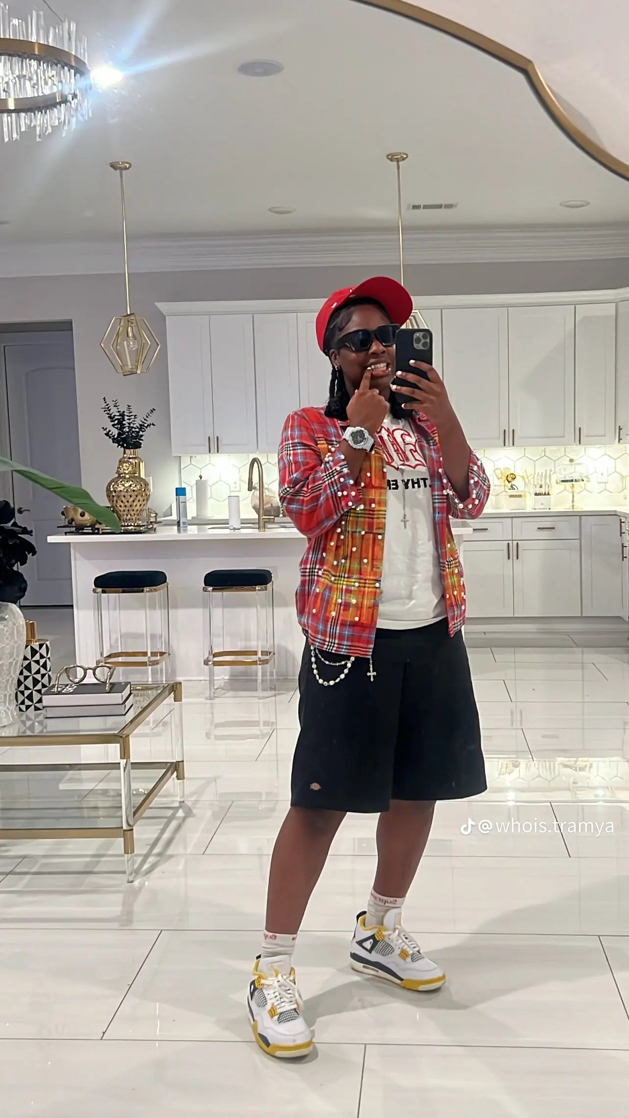 Red Voguish Society Flannel