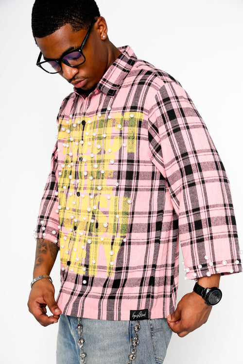 Pink Voguish Society Flannel