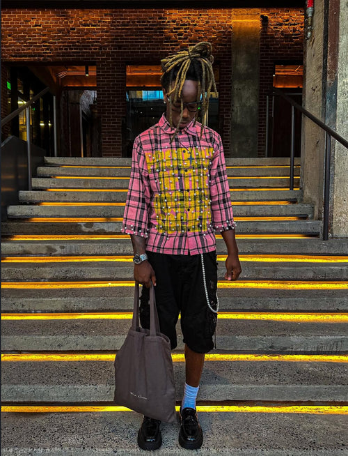 Pink Voguish Society Flannel
