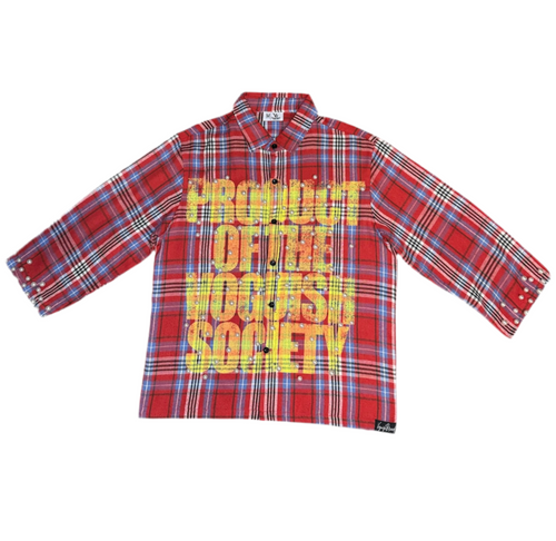 Red Voguish Society Flannel