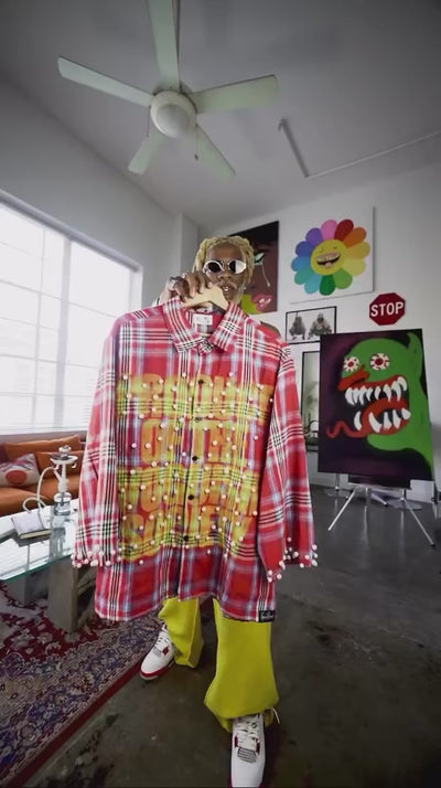 Red Voguish Society Flannel